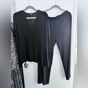 New Bryn Walker Pant Set. Black, top Sz L, Pants Sz XL